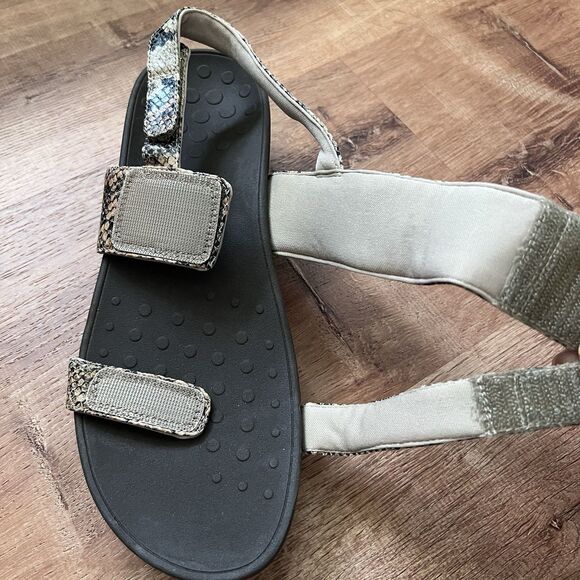 Vionic Orthoheel Snake Skin BOLINA Open Toe Slide Platform Sandal Womens Sz 11 - Picture 7 of 12